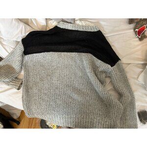 Black and Silver Knitted Women's Sweater Small